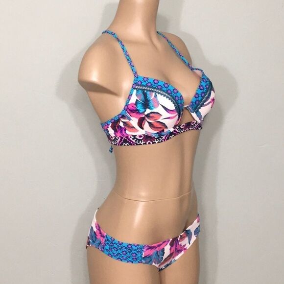 Tropical and Tile print bikini. NWOT - Picture 4 of 7